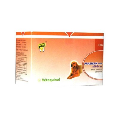 Vetoquinol Prazisham Plus Dewormer For Dog - 2 Tablets